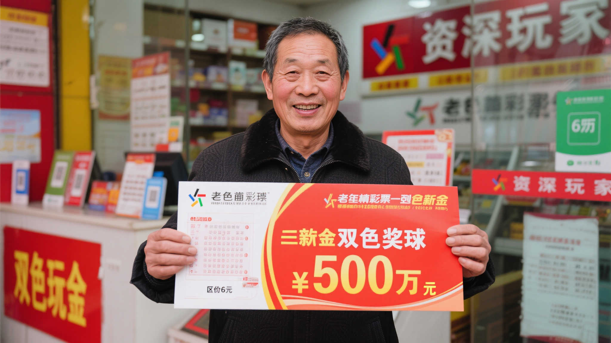 老彩民仅花6元喜中双色球500万 低成本高回报 老彩民仅花6元喜中双色球500万 低成本高回报