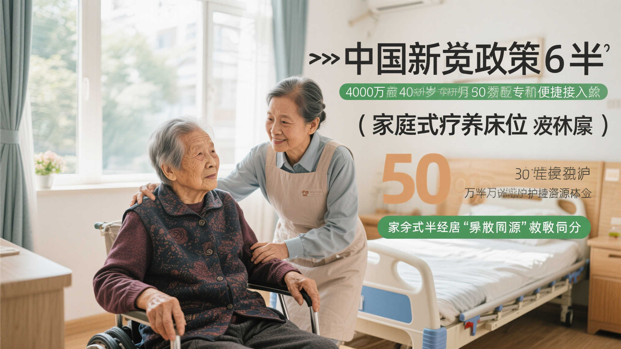 利用中央专项彩票公益金,为失能老人打造10万家庭养老床位 数据表明,中国现有约4000万名60岁及