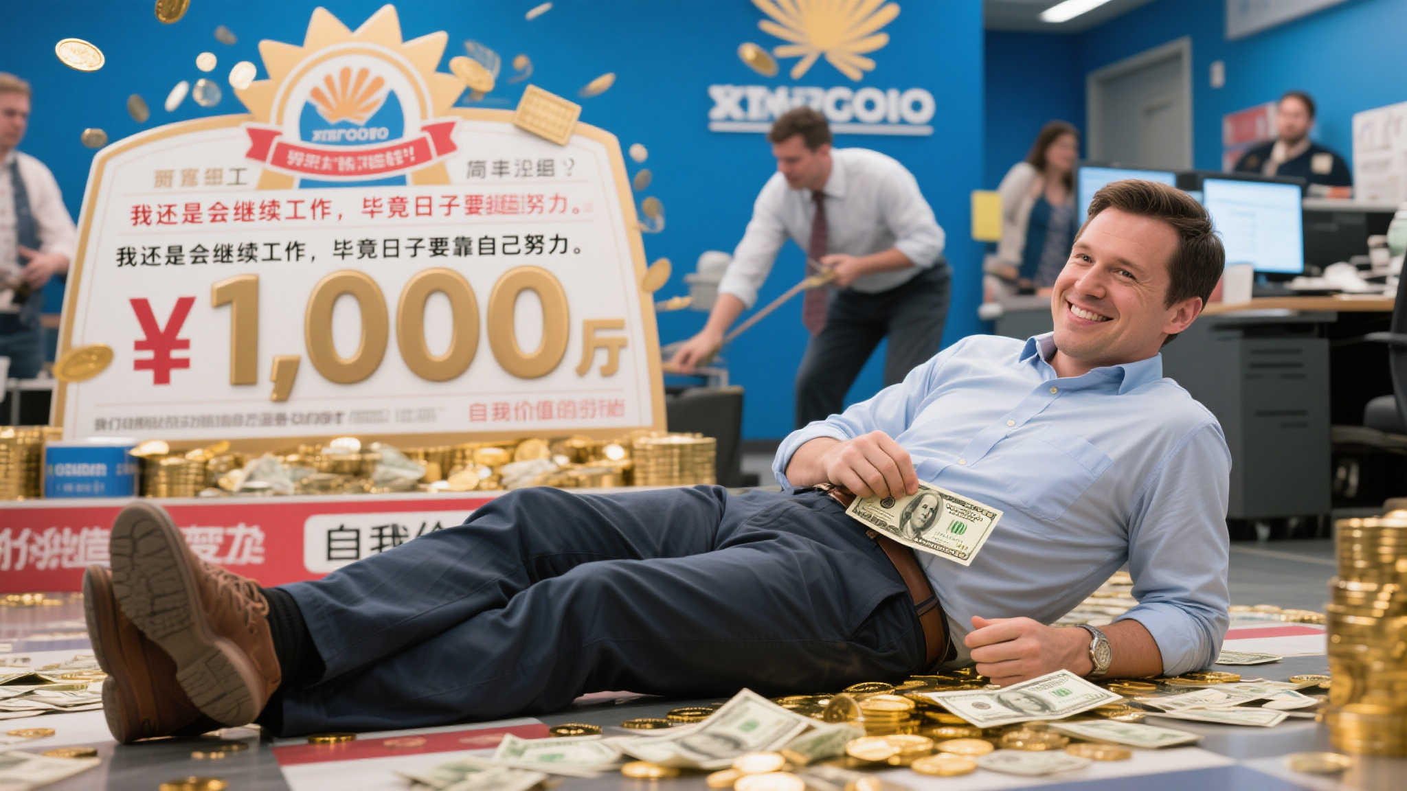 男子20元喜中大乐透千万大奖 淡然领奖仍不忘努力工作 当被问及未来的打算时,这位男子的回答出乎