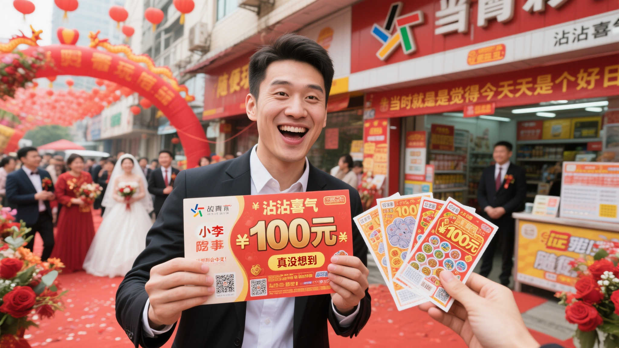 男子婚礼后随手刮彩票，竟意外中奖100万：太惊喜了！