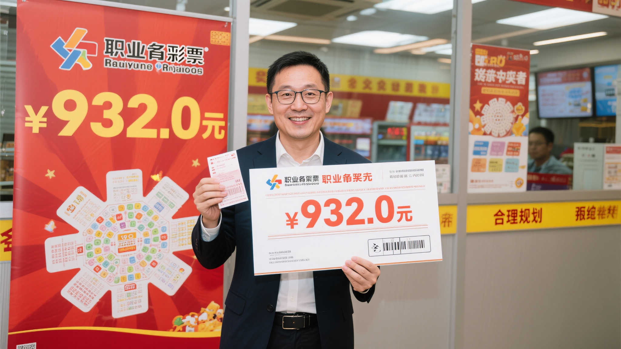 值得一提的是，他并非职业彩民，平时工作繁