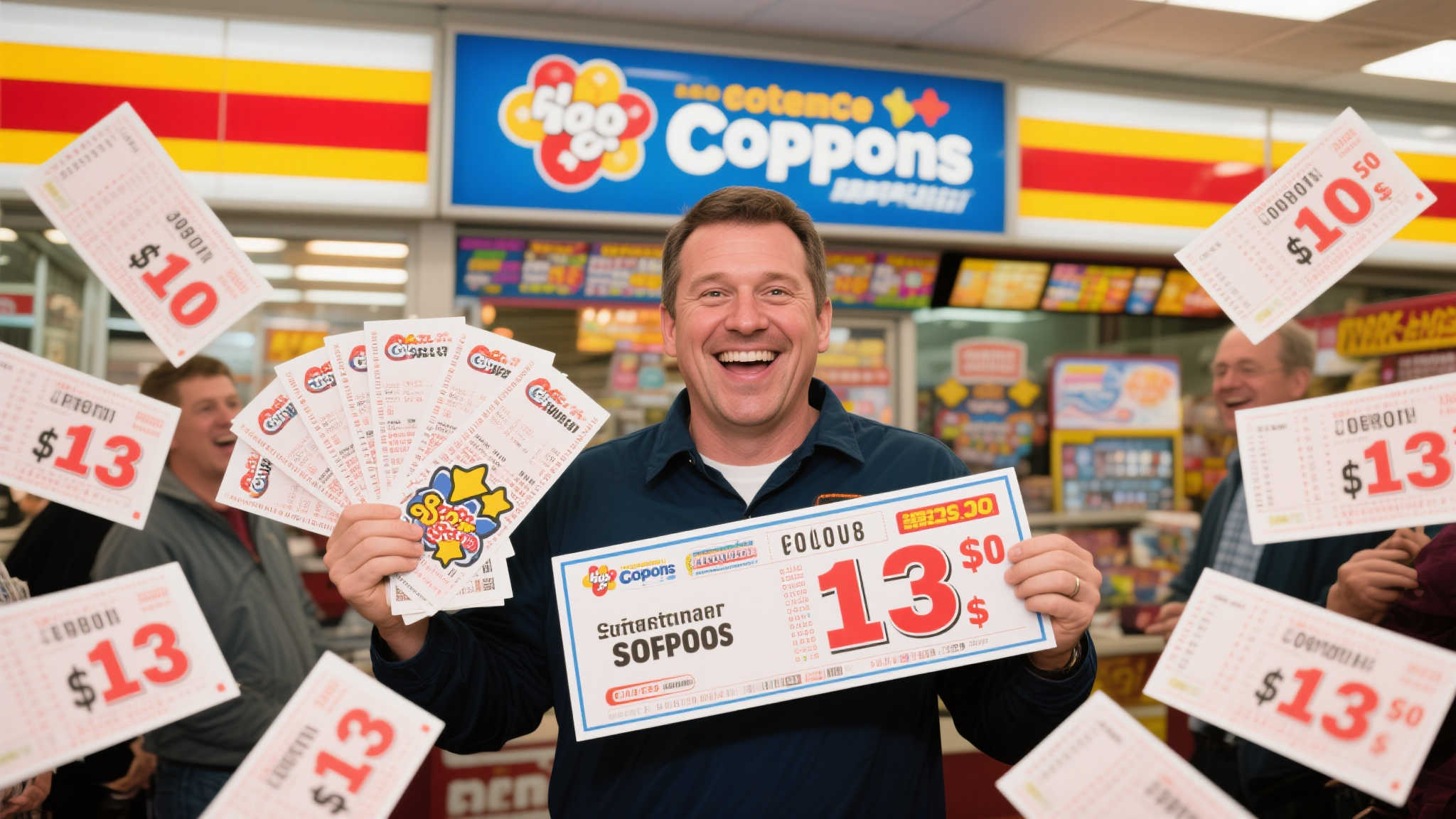 男子凭13张彩票一举夺魁 在彩票的世界里,总有一些人凭借惊人的运气