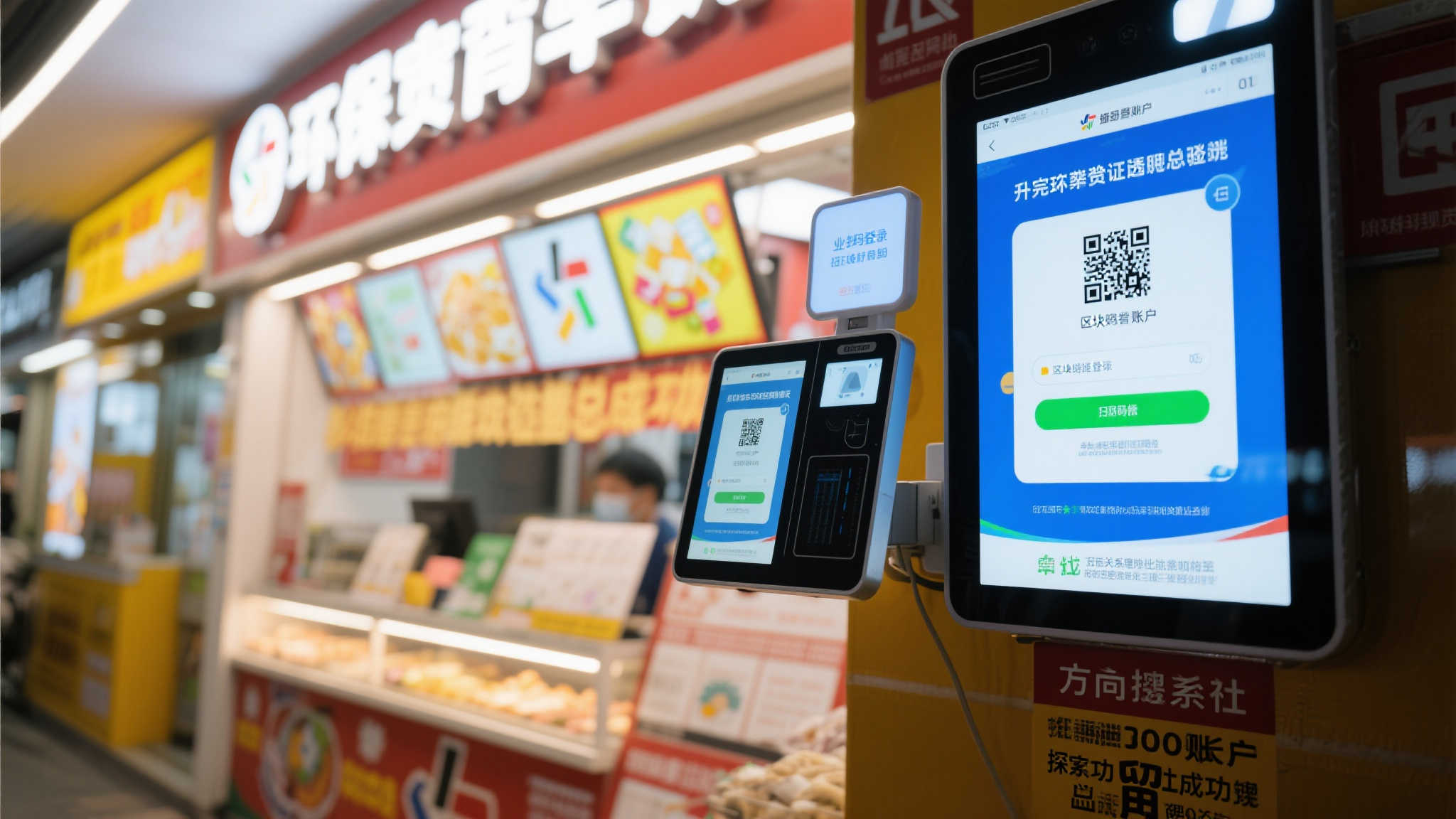 例如，一些店铺配备扫码登录购彩账户以及区