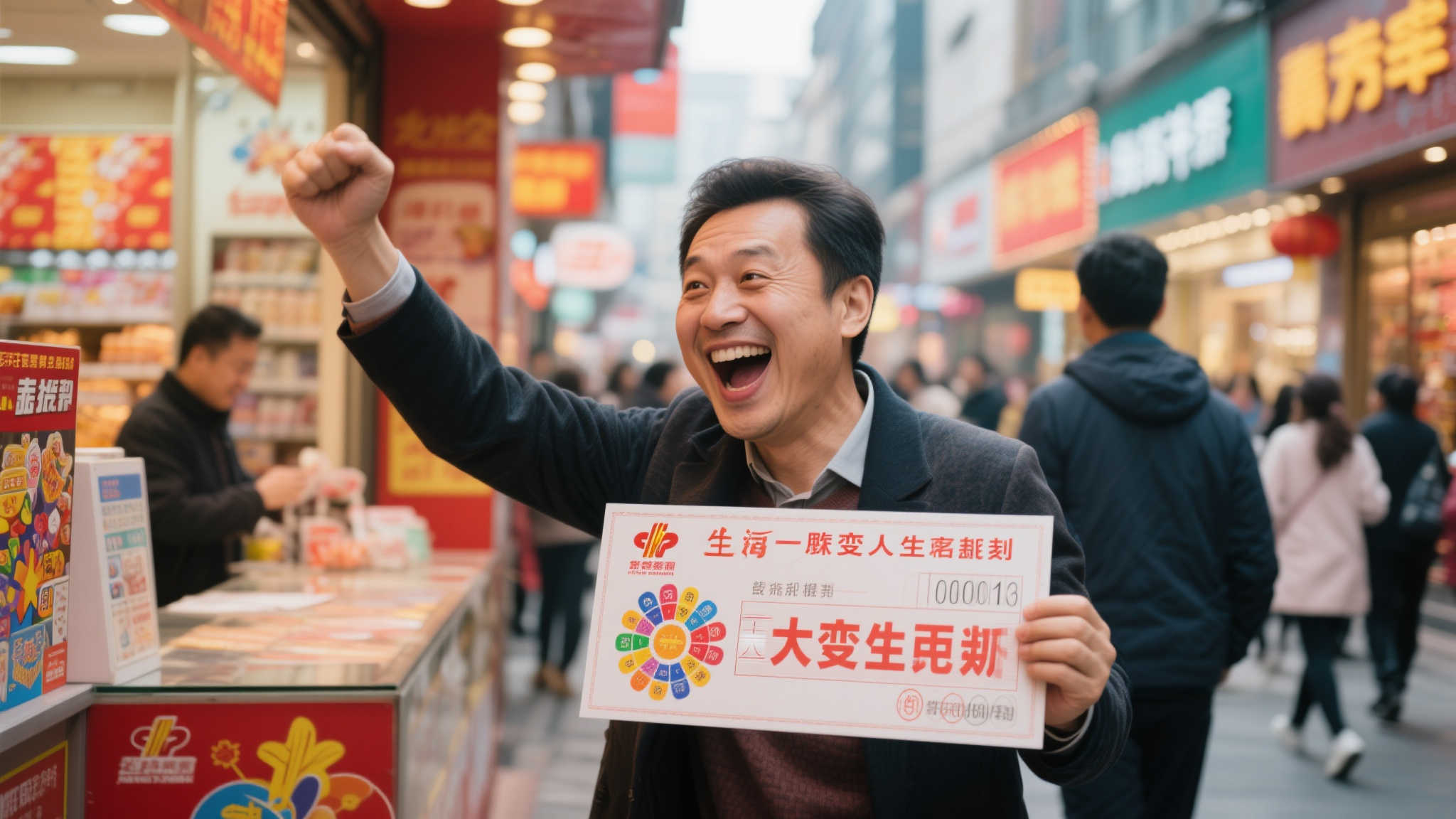 男子街头闲逛意外中福彩百万大奖，多次确认方信真-票