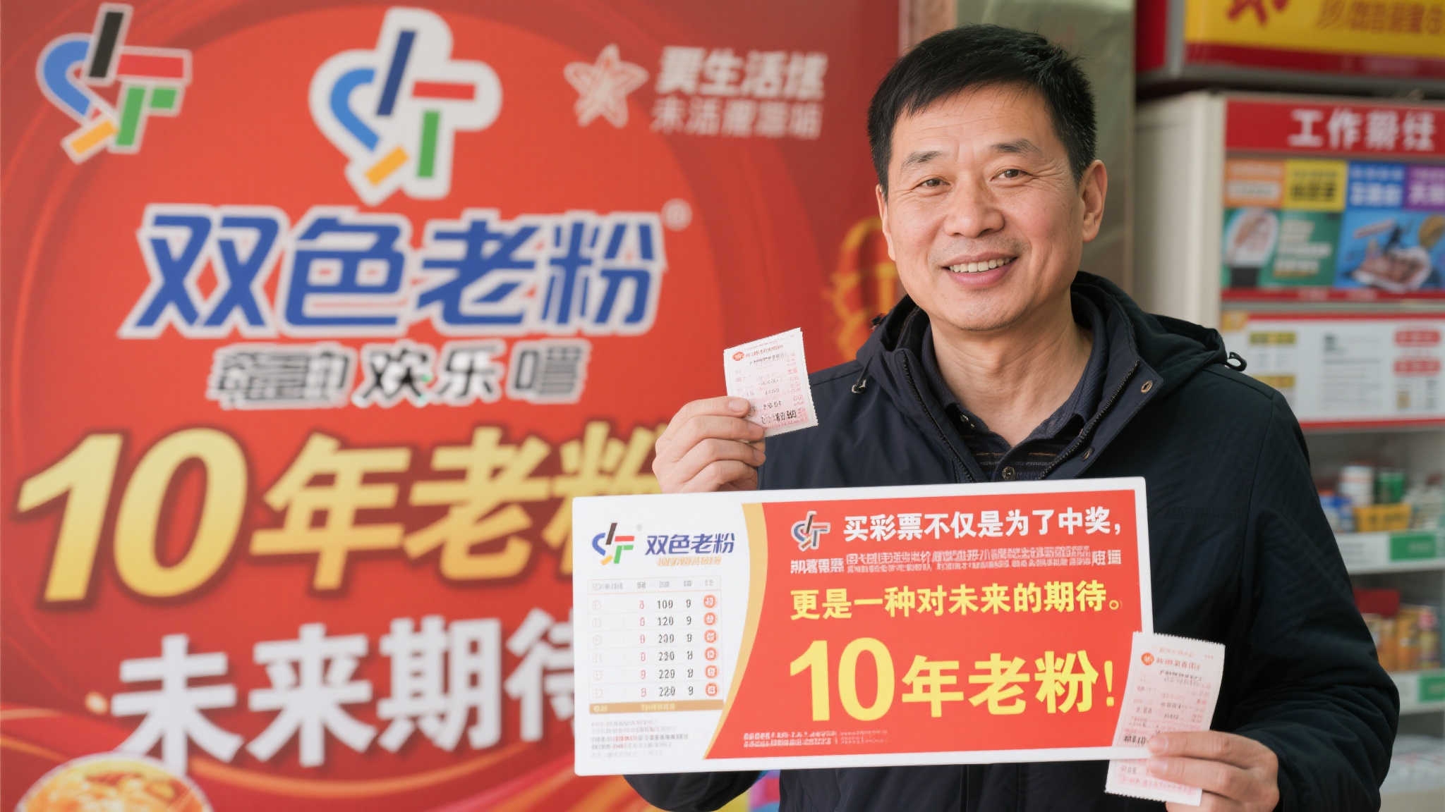 这位中奖者自称是双色球的“10年老粉”，