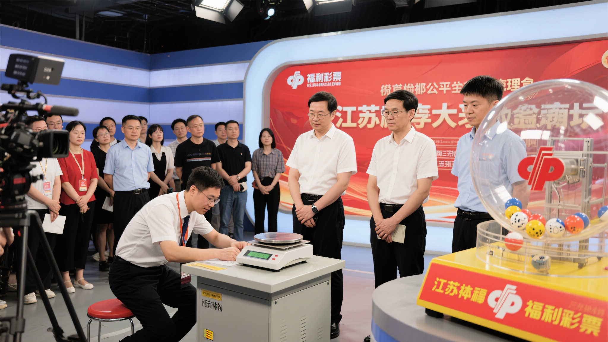 江苏福彩观摩团探访双色球直播现场:体验透明开奖,彰显公平诚信 福利彩票一直以其公平、公正、公开为核心理