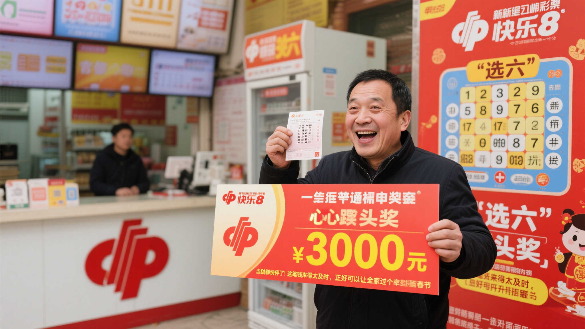 中年男子快乐8选六倍投喜获30万 笑称大奖伴春节回家 中年男子快乐8选六倍投喜获30万 笑称大奖伴春节回家