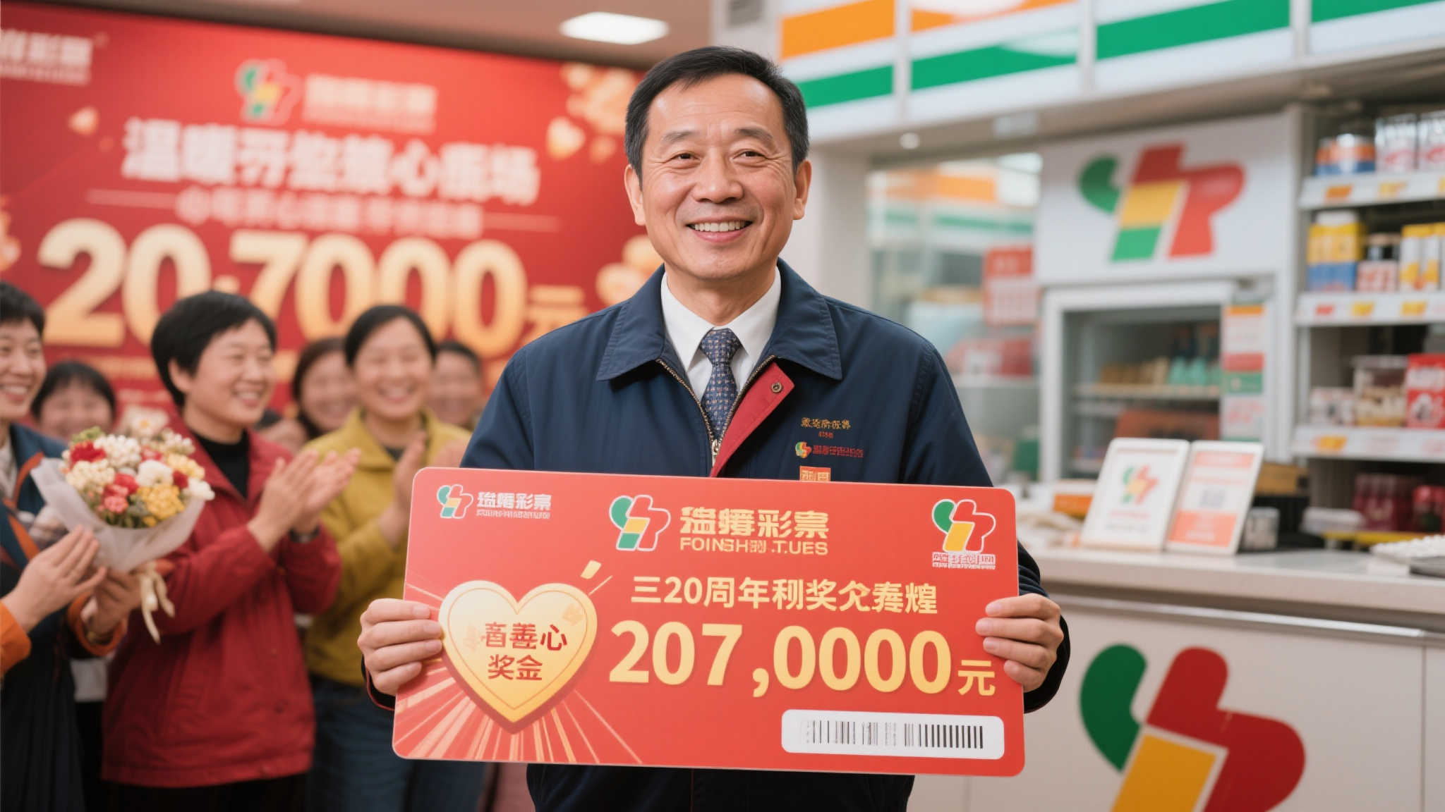 男子坚持购彩20载终揽双色球千万大奖 现场慷慨捐款