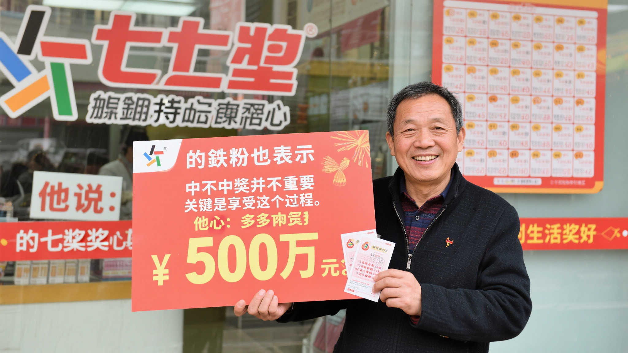 体彩忠实粉丝10元机选票喜中七星彩500万 不再坚持自选号码 无论是选择七星彩还是其他玩法,购彩最重要